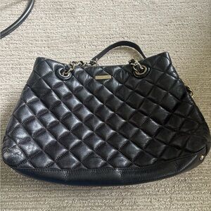 Kate Spade Black Quilted Leather Tote